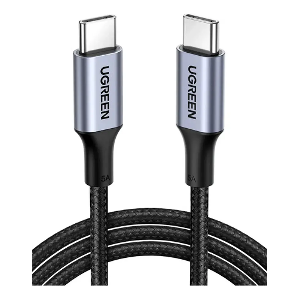 Cable Usb-c / Usb-c 3.1 Datapower 100w Max 1 Metro Reforzado Negro Ugreen Us300