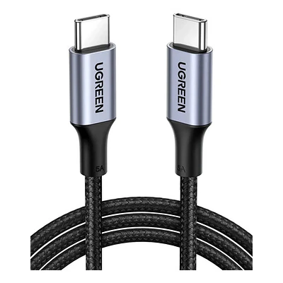 Cable Usb-c / Usb-c 3.1 Datapower 100w Max 1 Metro Reforzado Negro Ugreen Us300