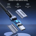 Cable Usb-c / Usb-c 3.1 Datapower 100w Max 1 Metro Reforzado Negro Ugreen Us300