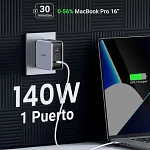 Cargador Ugreen Nexode CD289 GaN 140W con cable USB-C