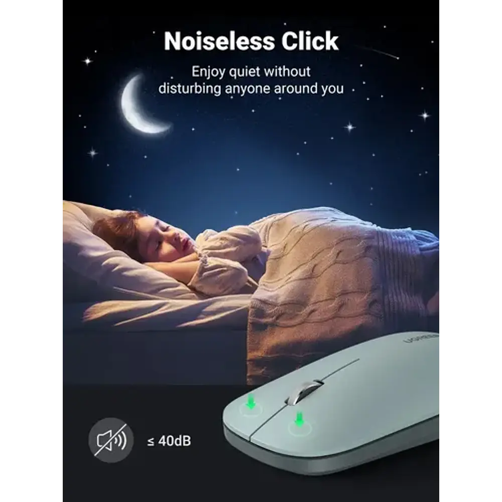 Ugreen Mouse Inalámbrico Ultradelgado Verde