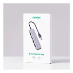 Hub Usb-a De 4 Puertos Usb-a 3.0 Con Pd Aluminio Ugreen Cm219