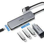 Hub Usb-a De 4 Puertos Usb-a 3.0 Con Pd Aluminio Ugreen Cm219