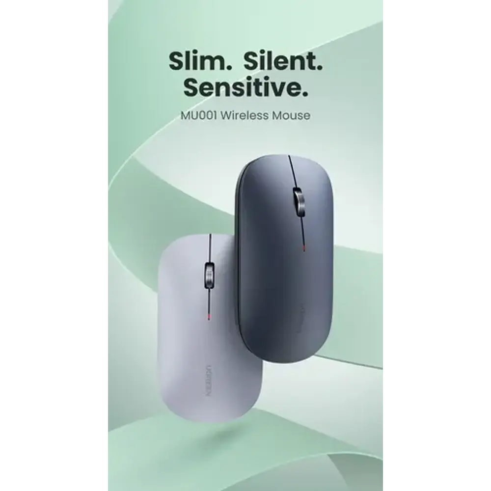 Ugreen Mouse Inalámbrico Ultradelgado Gris
