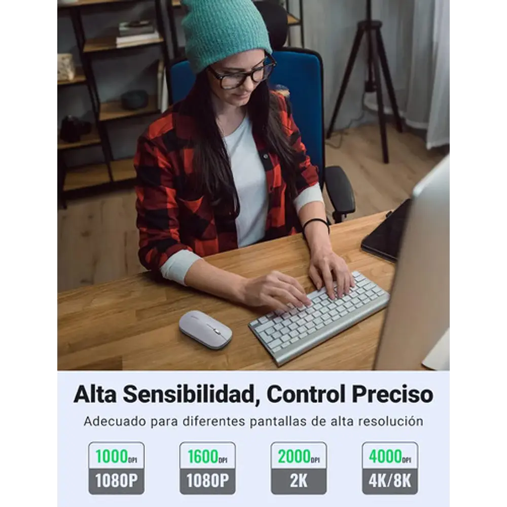 Ugreen Mouse Inalámbrico Ultradelgado Gris