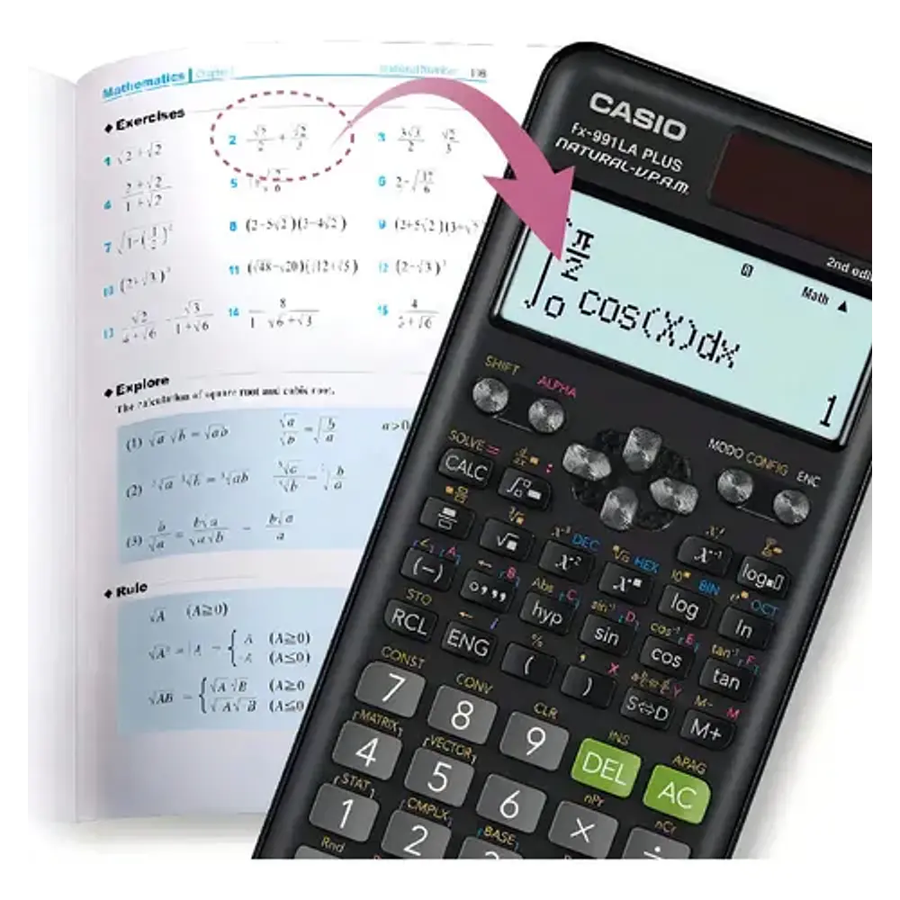 Calculadora científica Casio FX-991LA Plus 2da generación negra