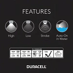 Linterna LED Duracell Infinity X1 200 lúmenes flotante