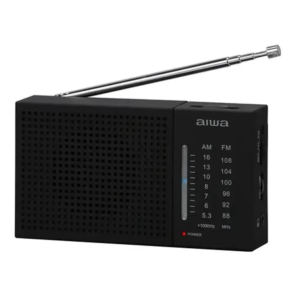 Radio Analógico Aiwa Am/fm De Bolsillo Negro