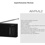 Radio Analógico Aiwa Am/fm De Bolsillo Negro
