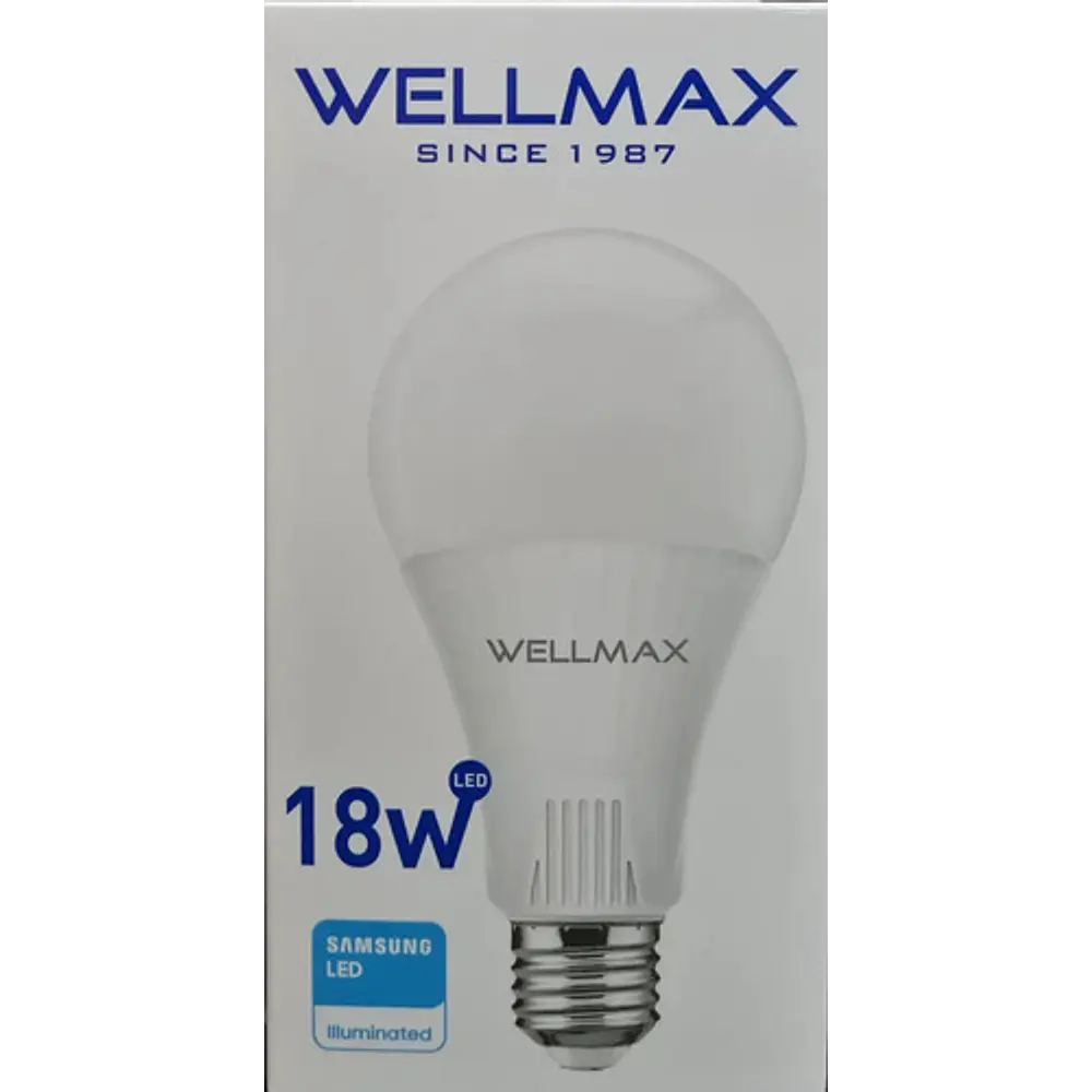 Ampolleta LED Wellmax Ballet A65 18W E27 luz fría