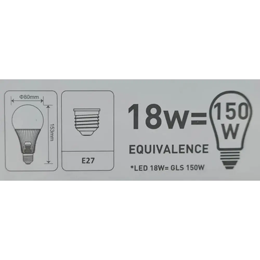 Ampolleta LED Wellmax Ballet A65 18W E27 luz fría