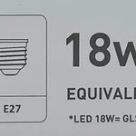 Ampolleta LED Wellmax Ballet A65 18W E27 luz fría