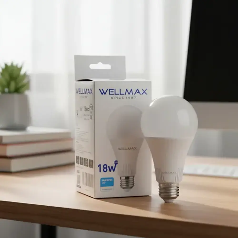 Ampolleta LED Wellmax Ballet A65 18W E27 luz fría