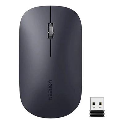 Ratón Inalámbrico Ugreen Slim, 2,4 G, 4000 Dpi, Negro