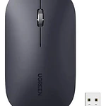 Ratón Inalámbrico Ugreen Slim, 2,4 G, 4000 Dpi, Negro