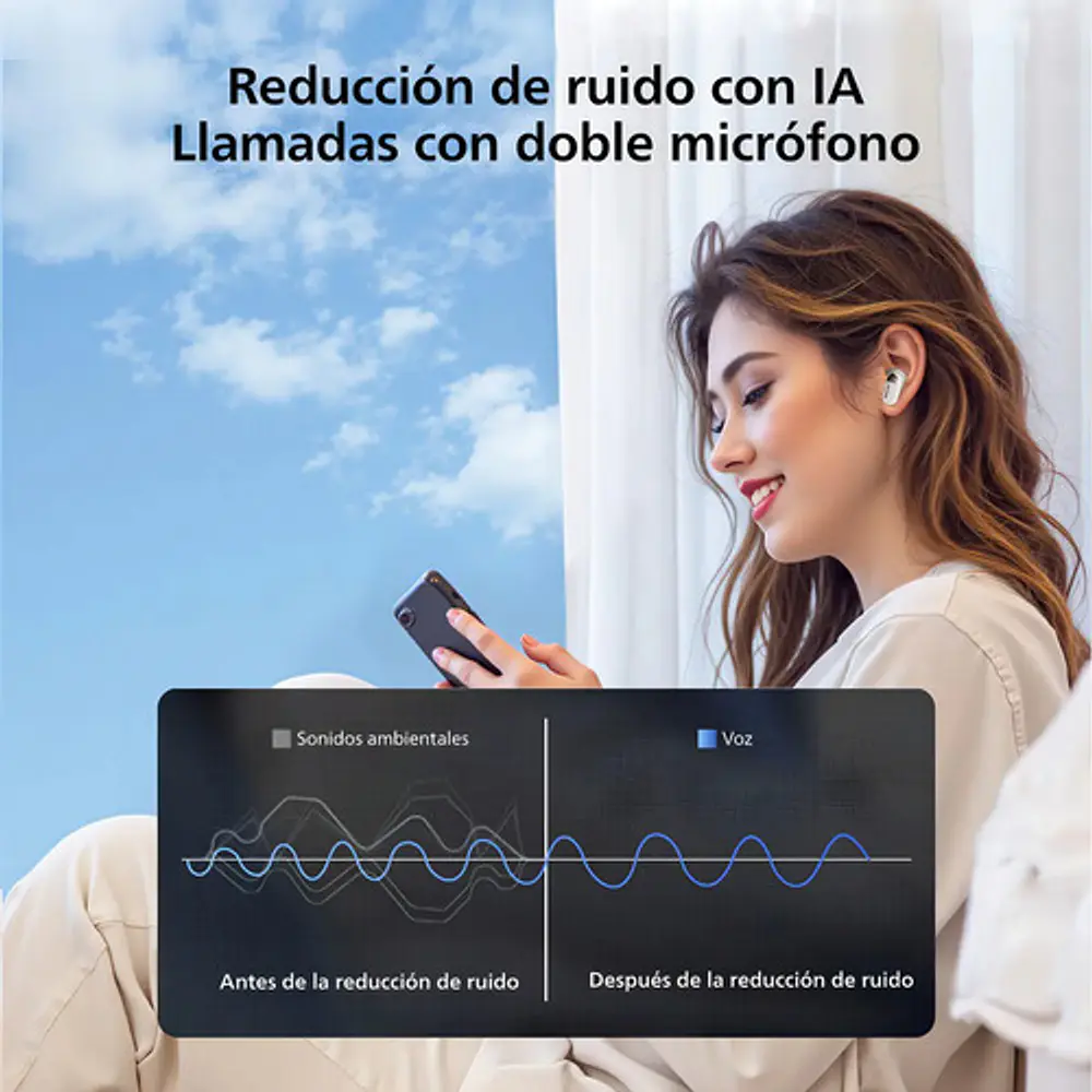 Audífonos Philips TAT2169 Bluetooth in-ear blancos