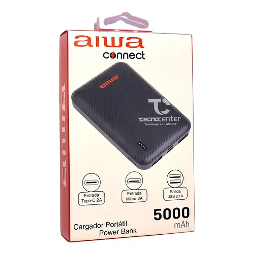 Power bank Aiwa PAW-68 5000 mAh negro