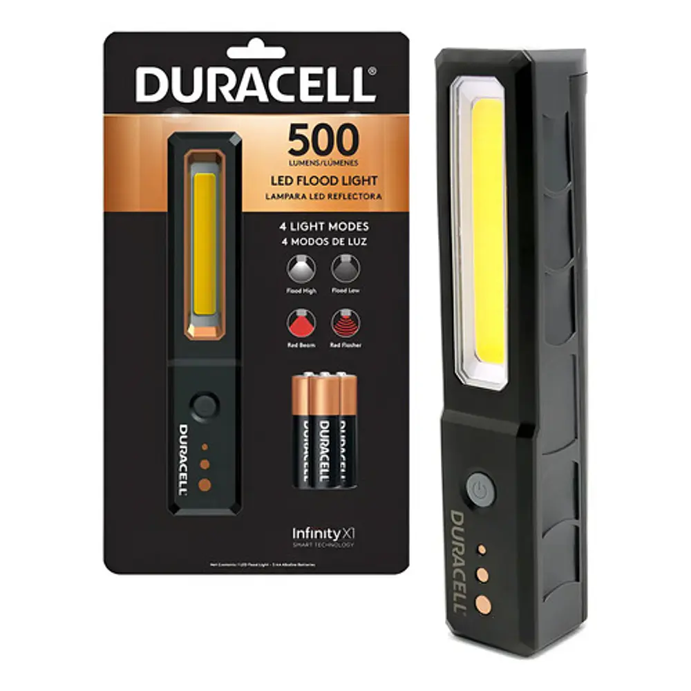 Linterna de trabajo LED Duracell 500 lúmenes