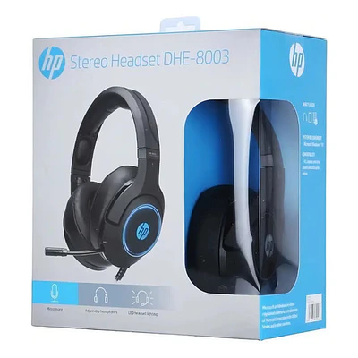 Auriculares gamer HP DHE-8003 negros