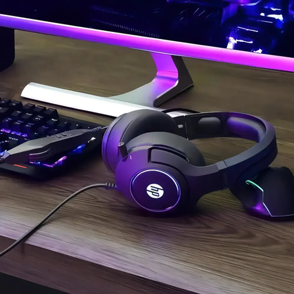 Auriculares gamer HP DHE-8003 negros