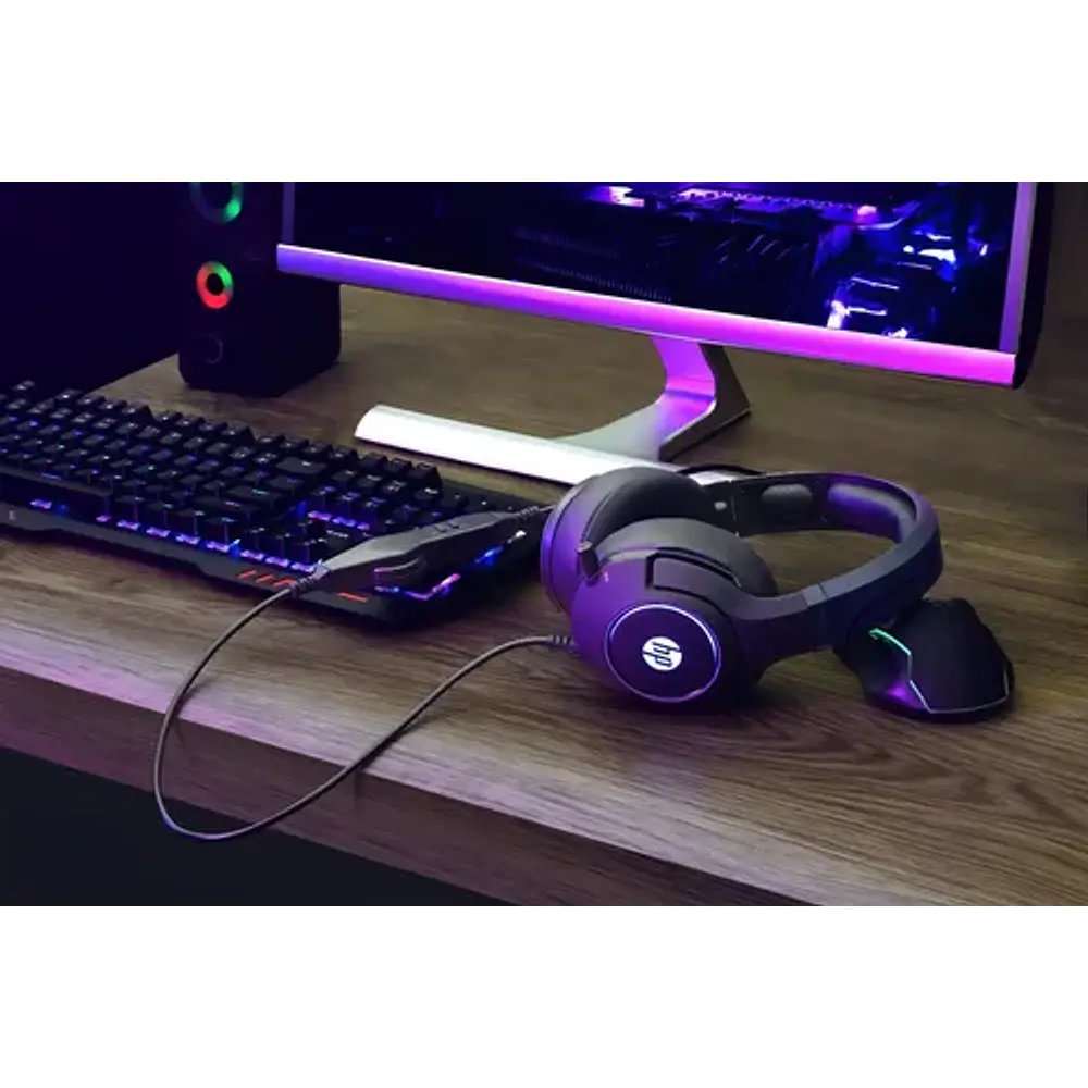 Auriculares gamer HP DHE-8003 negros