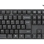 Combo teclado y mouse alámbrico Philips serie 200 negro