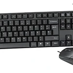 Combo teclado y mouse alámbrico Philips serie 200 negro