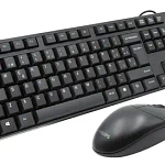 Combo teclado y mouse alámbrico Philips serie 200 negro
