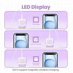 Cargador Robot GAN 65W 1 USB-A + 2 USB-C PURPURA CD361
