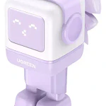 Cargador Robot GAN 65W 1 USB-A + 2 USB-C PURPURA CD361