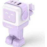 Cargador Robot GAN 65W 1 USB-A + 2 USB-C PURPURA CD361