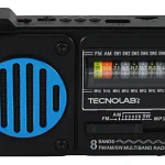 Radio Solar Bluetooth 8 Bandas Tecnolab Tl847bl Negro Con Detalles Azules