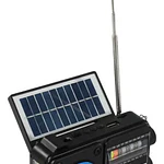 Radio Solar Bluetooth 8 Bandas Tecnolab Tl847bl Negro Con Detalles Azules