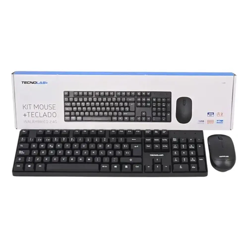 Kit teclado y mouse inalámbrico Tecnolab TL645 negro