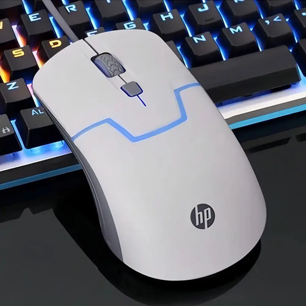 Mouse gamer HP M100 blanco