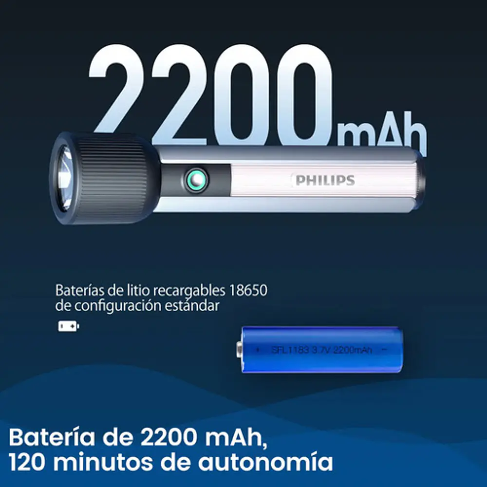 Linterna LED recargable Philips SFL1183