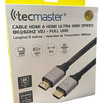 Cable Hdmi Tecmaster Uhd 8k 5 Metros 60hz Tm-600504 Negro