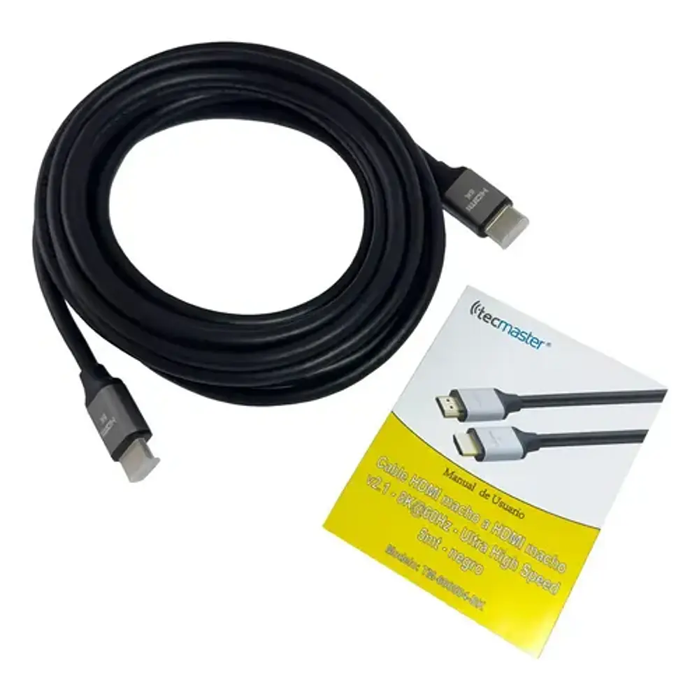 Cable Hdmi Tecmaster Uhd 8k 5 Metros 60hz Tm-600504 Negro