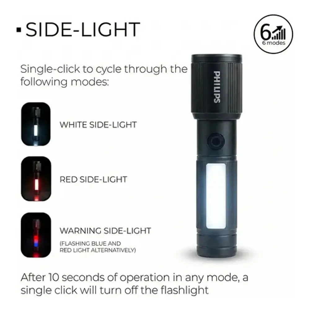 Linterna LED recargable Philips SFL2153/56 330 lúmenes