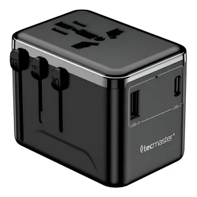 Adaptador Enchufe Universal Viaje+puerto Usb Certificado