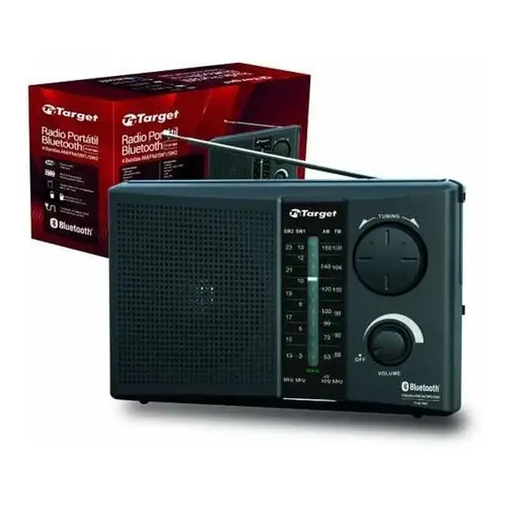 Radio Bluetooth Portatil Tt-cf18bt Target Negro