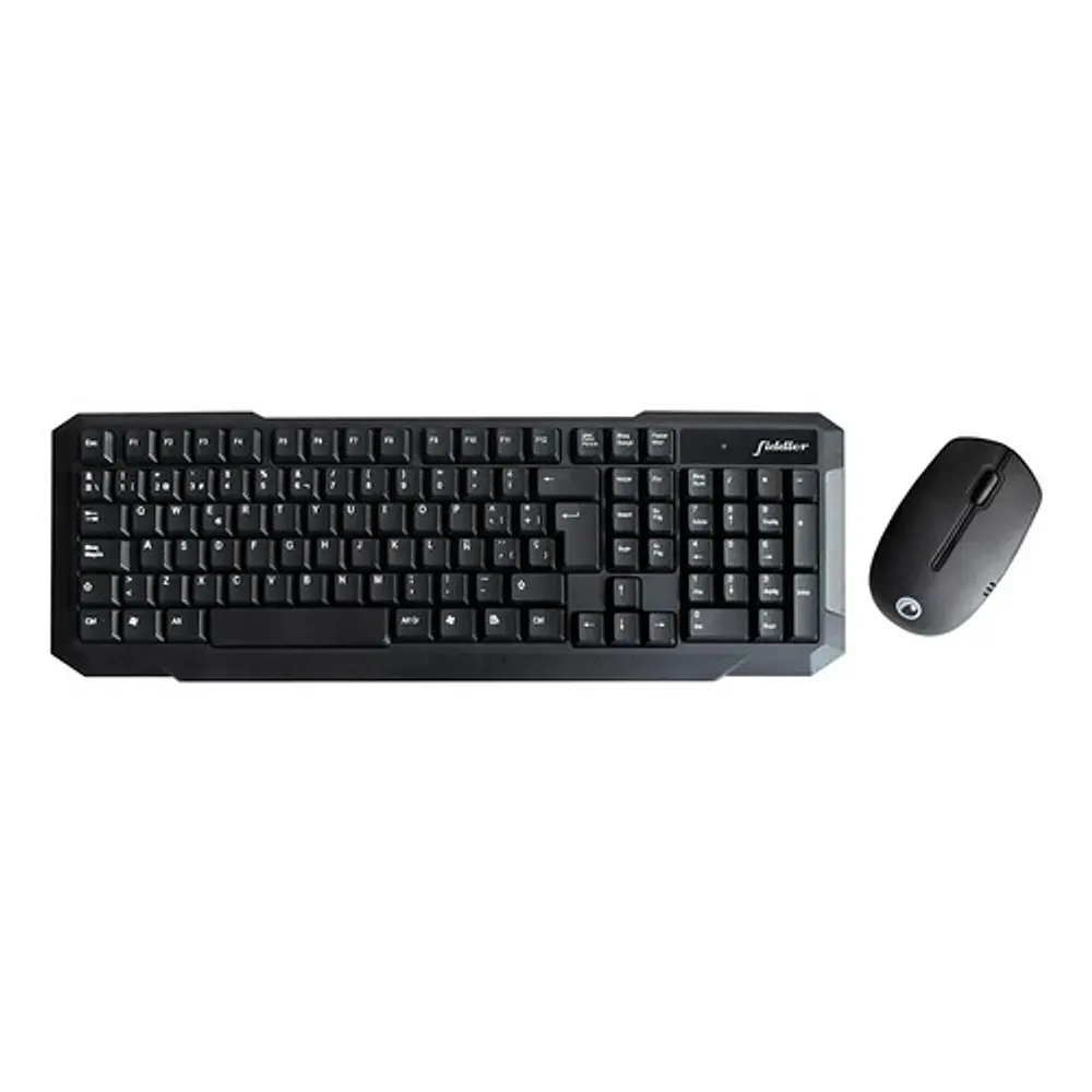 Kit Teclado + Mouse Inalámbrico Fiddler Color Negro