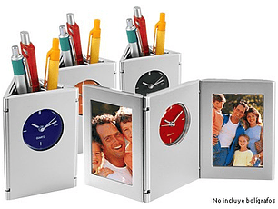 Porta-Lápices con Reloj