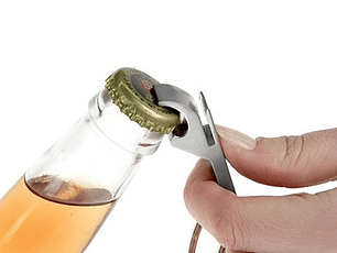 Llavero-Destapador Plateado