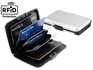 Porta-Tarjetas Anti-Clonación RFID con Power Bank