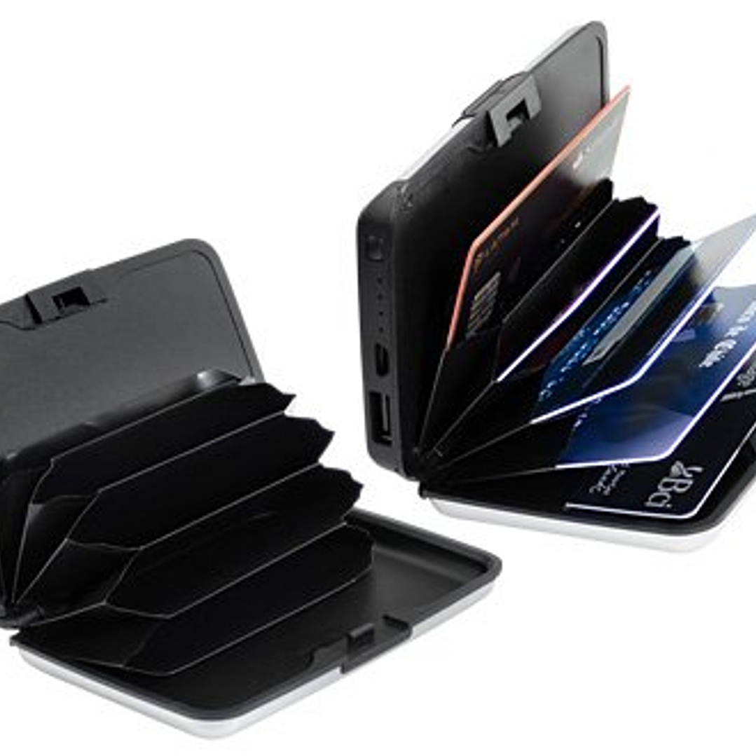 Porta-Tarjetas Anti-Clonación RFID con Power Bank 4