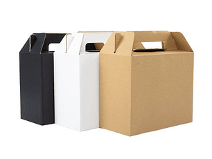 Caja autoarmable con asas, 25x20x12 cm