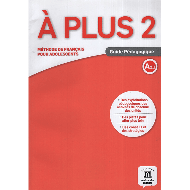 A Plus 2 A2 1 Guide Pedagogique format Papier 