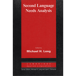 Second Language Needs Analysis