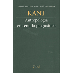 Antropologia En Sentido Pragmatico Kant Losada